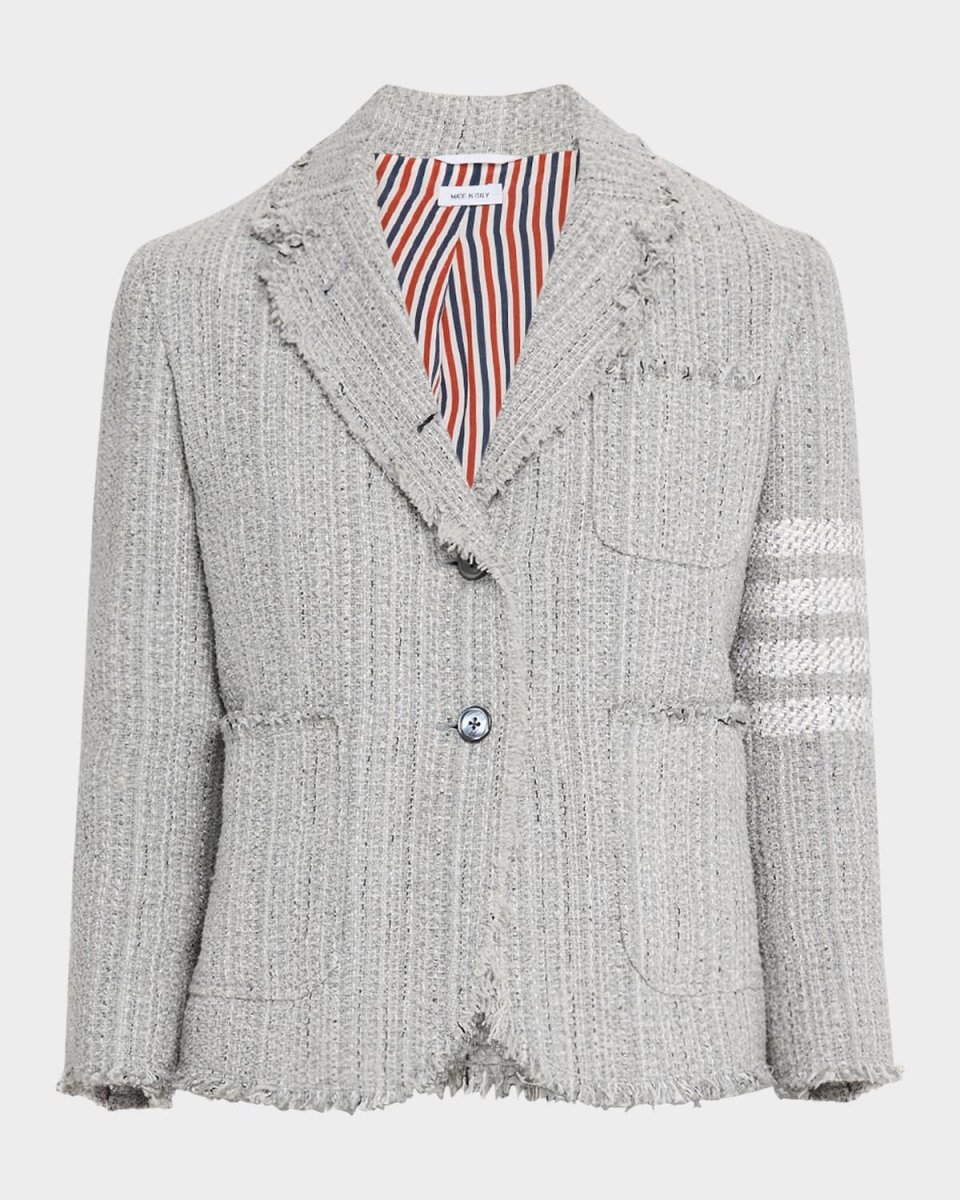 4 Bar Tweed Single-Breasted Sportcoat
